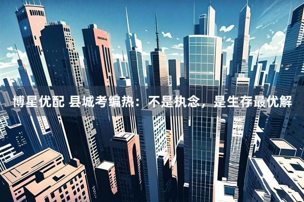 博星优配 县城考编热:不是执念,是生存最优解